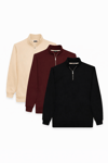 THREE PIECES SWEATSHIRT HALF ZIPPER PLAIN 23/24