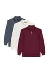 THREE PIECES SWEATSHIRT HALF ZIPPER PLAIN 23/24