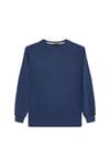 Unisex 3'lü Paket Beyaz-Yeşil-Mavi Relax Fit %100 Pamuk Bisiklet Yaka Sweatshirt