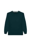 Unisex 3'lü Paket Siyah-Yeşil-Taş Relax Fit %100 Pamuk Bisiklet Yaka Sweatshirt
