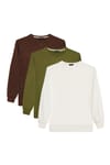 THREE PIECES SWEATSHIRT COTTON PLAIN