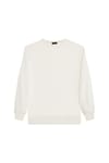 Unisex 3'lü Paket Beyaz-Kiremit-Gri Relax Fit Pamuklu İçi Polarlı Bisiklet Yaka Sweatshirt