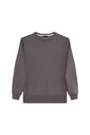 Unisex 3'lü Paket Beyaz-Kiremit-Gri Relax Fit Pamuklu İçi Polarlı Bisiklet Yaka Sweatshirt