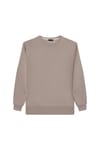 Unisex 3'lü Paket Siyah-Gri-Lacivert Relax Fit Pamuklu İçi Polarlı Bisiklet Yaka Sweatshirt