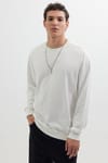 THREE PIECES RELAX FIT SWEATSHIRT CREW NECK TWO THREAD COMPACT ONL PLAIN