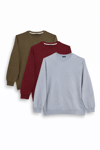 THREE PIECES RELAX FIT SWEATSHIRT CREW NECK TWO THREAD COMPACT ONL PLAIN