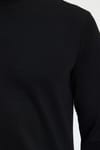 Erkek Relax Fit Rahat Kesim Uzun Kollu Bisiklet Yaka Siyah Sweatshirt