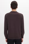 Erkek Standart Fit Normal Kesim Uzun Kollu Ekstra Soft Modal Kumaş Bisiklet Yaka Kahverengi Sweatshirt