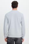 Erkek Relax Fit Rahat Kesim Uzun Kollu Bisiklet Yaka Gri Sweatshirt