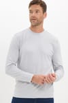 Erkek Standart Fit Normal Kesim Uzun Kollu Ekstra Soft Modal Kumaş Bisiklet Yaka Gri Sweatshirt