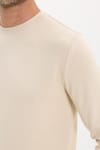 Erkek Standart Fit Normal Kesim Uzun Kollu Ekstra Soft Modal Kumaş Bisiklet Yaka Kemik Rengi Sweatshirt
