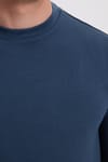Erkek Relax Fit Rahat Kesim Uzun Kollu Ekstra Yumuşak Bisiklet Yaka Koyu Petrol Sweatshirt
