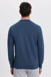 Erkek Relax Fit Rahat Kesim Uzun Kollu Ekstra Yumuşak Bisiklet Yaka Koyu Petrol Sweatshirt