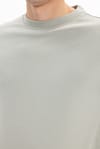 Erkek Standart Fit Normal Kesim Uzun Kollu Ekstra Soft Modal Kumaş Bisiklet Yaka Yeşil Sweatshirt