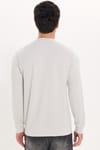Erkek Standart Fit Normal Kesim Uzun Kollu Ekstra Soft Modal Kumaş Bisiklet Yaka Taş Sweatshirt