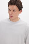 Erkek Standart Fit Normal Kesim Uzun Kollu Ekstra Soft Modal Kumaş Bisiklet Yaka Taş Sweatshirt