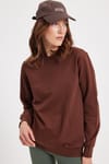 WOMAN RELAX FIT SWEATSHIRT CREW NECK TWO THREAD COMPACT ONL PLAIN