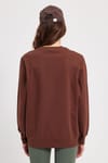WOMAN RELAX FIT SWEATSHIRT CREW NECK TWO THREAD COMPACT ONL PLAIN