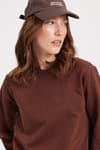 WOMAN RELAX FIT SWEATSHIRT CREW NECK TWO THREAD COMPACT ONL PLAIN