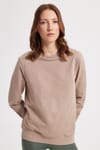 WOMAN RELAX FIT SWEATSHIRT CREW NECK TWO THREAD COMPACT ONL PLAIN