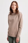 WOMAN RELAX FIT SWEATSHIRT CREW NECK TWO THREAD COMPACT ONL PLAIN