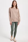 WOMAN RELAX FIT SWEATSHIRT CREW NECK TWO THREAD COMPACT ONL PLAIN