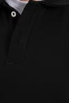 RELAX FIT PLAIN BUTTONED POLO  COLLAR HIDDEN PLACKET MAHREZ SWEATSHIRT
