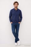RELAX FIT PLAIN BUTTONED POLO  COLLAR HIDDEN PLACKET MAHREZ SWEATSHIRT