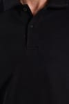 Erkek Regular Fit Klasik Kesim Uzun Kollu Siyah Polo Yaka Sweatshirt