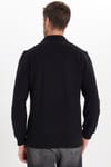 Erkek Regular Fit Klasik Kesim Uzun Kollu Siyah Polo Yaka Sweatshirt