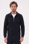 REGULAR FIT  POLO NECK HALF ZIPPER  MEDINA SWEATSHIRT