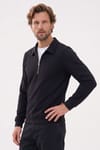 REGULAR FIT  POLO NECK HALF ZIPPER  MEDINA SWEATSHIRT