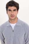 REGULAR FIT  POLO NECK HALF ZIPPER  MEDINA SWEATSHIRT