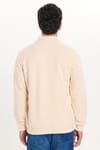 Erkek Regular Fit Klasik Kesim Fermuarlı Selanik Kumaş Sarı Polo Yaka Sweatshirt