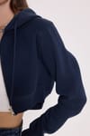 KADIN DÜZ KAPÜŞONLU FERMUARLI RDN-2395 SWEATSHIRT