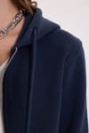 KADIN DÜZ KAPÜŞONLU FERMUARLI RDN-2395 SWEATSHIRT
