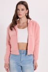 KADIN DÜZ KAPÜŞONLU FERMUARLI RDN-2395 SWEATSHIRT
