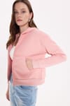 KADIN DÜZ KAPÜŞONLU FERMUARLI RDN-2395 SWEATSHIRT