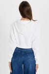 KADIN KAPÜŞONLU FERMUARLI CROP KTN-1642 SWEATSHIRT