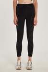 Kadın Slim Fit Dar Kesim İnterlok Siyah Tayt