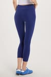 Kadın Slim Fit Dar Kesim İnterlok Lacivert Tayt