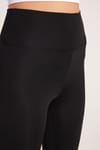 Kadın Slim Fit Dar Kesim Scuba Kumaş Beli Lastikli Siyah Tayt