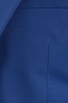 Erkek Slim Fit Mono Yaka Likralı Esnek Kumaş İndigo Takım Elbise