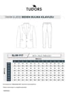 Erkek Slim Fit Mono Yaka Likralı Esnek Kumaş Füme Takım Elbise