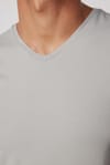 Slim Fit V Yaka Düz Basıc Kısa Kol T-Shirt