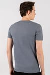 Slim Fit Dar Kesim V Yaka Oxford Erkek T-Shirt