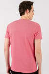 Slim Fit Dar Kesim V Yaka Oxford Erkek T-Shirt