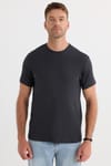 Erkek Slim Fit Dar Kesim Pamuklu Yumuşak Doku Likralı Esnek Kumaş Basic Gri Bisiklet Yaka Tişört
