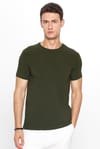 Slim Fit Bisiklet Yaka Düz Basıc Kısa Kol T-Shirt