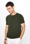 Slim Fit Bisiklet Yaka Düz Basıc Kısa Kol T-Shirt